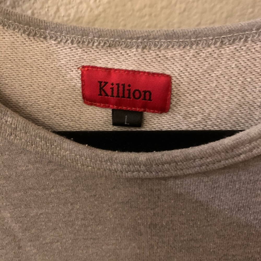 gray crew neck tunic - Picture 3 of 3